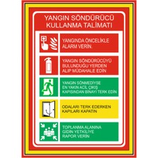 HiperAD Reklam Yangın Söndürücü Kullanma Talimatı Model 3 Dekota – 3 mm Forex Uyarı 25 cm × 35CM