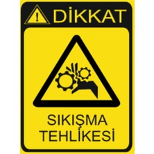 HiperAD Reklam Dikkat Sıkışma Tehlikesi Dekota – 3 mm Forex Uyarısı 25 cm × 35CM