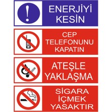 HiperAD Reklam Enerjiyi Kesin Ateşle Yaklaşma Sigara Içme Dekota – 3 mm Forex Uyarı 25 × 35
