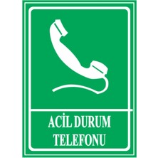 HiperAD Reklam Acil Durum Telefonu Dekota Baskı – 3 mm Forex Uyarı Tabelası 25 cm × 35CM