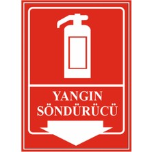 HiperAD Reklam Yangın Söndürücü Yazılı Dekota Baskı – 3 mm Forex Uyarı Tabelası 25 cm × 35CM