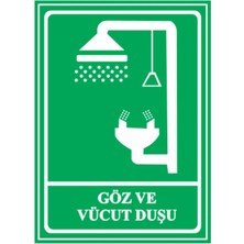 HiperAD Reklam Göz ve Vücut Duşu Dekota Baskı – 3 mm Forex Uyarı Tabelası 25 cm × 35CM