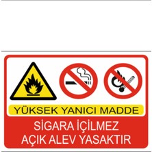 HiperAD Reklam Yüksek Yanıcı Madde Sigara Içme Açık Alevle Yaklaşma Dekota 3 mm Forex 25 cm × 35CM