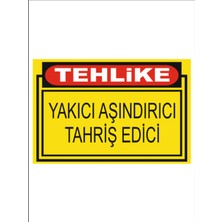 HiperAD Reklam Tehlike Yakıcı Aşındırıcı Tahriş Edici Dekota Baskı – 3 mm Forex 25× 35