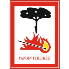 HiperAD Reklam Yangın Tehlikesi Uyarısı Dekota Baskı – 3 mm Forex Uyarı Tabelası 25 cm × 35CM