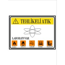 HiperAD Reklam Tehlikeli Atık Laboratuvar Yanıcı Vs Dekota Baskı – 3 mm Forex Uyarı Tabelası 25 cm × 35CM