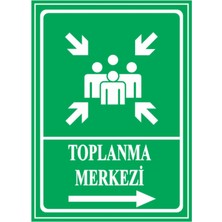 HiperAD Reklam Acil Toplanma Merkezi Sağ Taraf Metal Kompozit Dış Mekana Uygun Kompozit 25 cm × 35CM