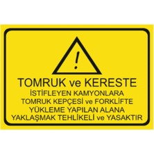 HiperAD Reklam Tomruk ve Kereste Alanı Uyarısı Dekota Baskı – 3 mm Forex Uyarı Tabelası 25 cm × 35CM