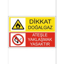 HiperAD Reklam Dikkat Doğalgaz Ateşle Yaklaşmak Yasaktır Dekota – 3 mm Forex Uyarı 25 × 35