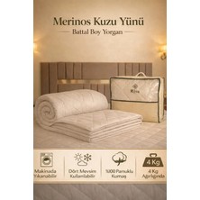 Riss Tekstil %100 Doğal Battal Boy Kuzu Yünü Yorgan - 220X240/4 kg