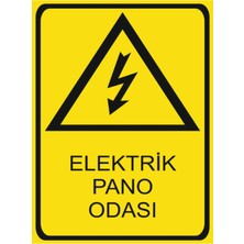HiperAD Reklam Elektrik Pano Odası Dekota – 3 mm Forex Uyarısı 25 cm × 35CM