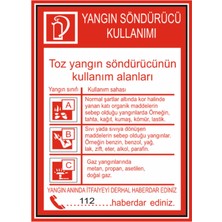 HiperAD Reklam Yangın Söndürücü Kullanımı(Toz Söndürücü)Dekota Baskı – 3 mm Forex Uyarı Tabelası 25 cm × 35CM