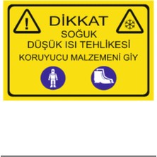 HiperAD Reklam Dikkat Soğuk Düşük Isı Tehlikesi Koruyucu Kullan Dekota – 3 mm Forex 25 × 35