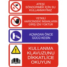 HiperAD Reklam Elektrik ve Yangın Güvenlik Uyarıları (1) Dekota Baskı – 3 mm Forex Tabela 25 × 35