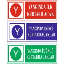 HiperAD Reklam Yangında Ilk 3 Kurtarılacak Olanı Gösteren Dekota Baskı – 3 mm Forex Uyarı Tabelası 25 cm × 35CM