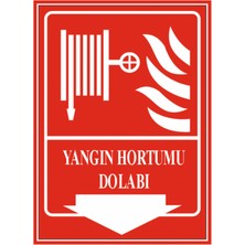 HiperAD Reklam Yangın Hortumu Dolabı Yazılı Dekota Baskı – 3 mm Forex Uyarı Tabelası 25 cm × 35CM