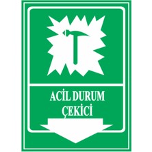 HiperAD Reklam Acil Durum Çekici Yeri Gösteren Dekota Baskı – 3 mm Forex Uyarı Tabelası 25 cm × 35CM