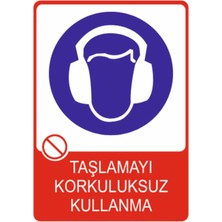 HiperAD Reklam Taşlamayı Korkuluksuz Kullanma Dekota – 3 mm Forex Uyarısı 25 cm × 35CM