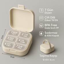 Genel 7 Bölmeli Taşınabilir Hap Kutusu – Haftalık Günlük Hap ve Vitamin Düzenleyici Kutusu