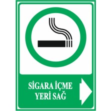 HiperAD Reklam Sigara Içme Yeri Sağ Dekota Baskı – 3 mm Forex Uyarı Tabelası 25 cm × 35CM