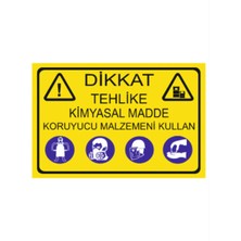 HiperAD Reklam Dikkat Tehlike Kimyasal Madde Koruyucu Kullan Dekota 3 mm Forex Tabela 25 × 35