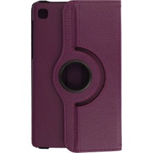 AyrStore Samsung Galaxy T220 Tab A7 Lite 8.7 Kılıf 360 Tablet Deri Kılıf - Mürdüm