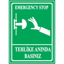 HiperAD Reklam Tehlike Anında Basınız Uyarısı Dekota Baskı – 3 mm Forex Uyarı Tabelası 25 cm × 35CM