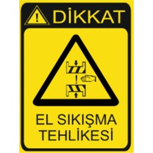 HiperAD Reklam El Sıkışma Tehlikesi Dekota – 3 mm Forex Uyarısı 25 cm × 35CM