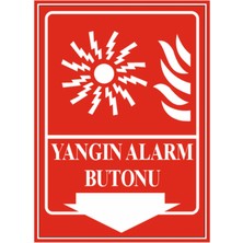 HiperAD Reklam Yangın Alarm Butonu Dekota Baskı – 3 mm Forex Uyarı Tabelası 25 cm × 35CM