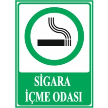 HiperAD Reklam Sigara Içme Odası Dekota Baskı – 3 mm Forex Uyarı Tabelası 25 cm × 35CM