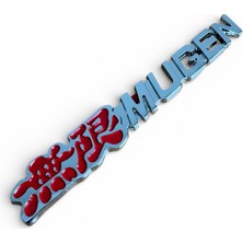 Honda Mugen Amblem Metal Logo Stıcker (Gümüş Kırmızı)