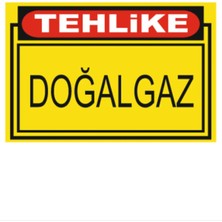 HiperAD Reklam Tehlike Doğalgaz Dekota Baskı – 3 mm Forex Uyarı Tabelası 25 cm × 35CM