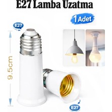 Vwin E27 Lamba Duy Uzatıcı Ampulü 9.5 cm Uzatır E27 To E27 (1 Adet)