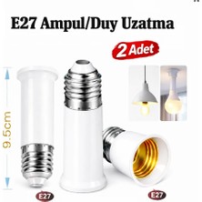 Vwin E27 Lamba Duy Uzatıcı Ampulü 9.5 cm Uzatır E27 To E27 (2 Adet)