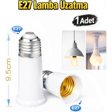 Anktek Lamba Uzatıcı E27 Duy Uzatıcı Ampulü 9.5 cm Uzatır E27 To E27 (1 Adet)