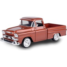 Motormax Motor Max Koleksiyon 1 / 24 Ölçek 1958 Gmc 100 Pickup Model Metal Araba Turuncu