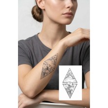 Geçici Dalga Figürlü Mini Dövme Tattoo Gerçekçi Görünüm 6X10 cm