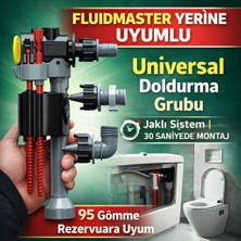 Fluidmaster Uyumlu Gömme Rezervuar Doldurma Grubu | Universal Jaklı Sistem | Hızlı Montaj