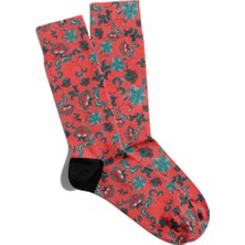 Eğlenceli Çorap Unisex  Yaz Çiçekleri Baskılı Çorap