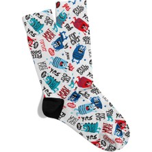Eğlenceli Çorap Unisex What Ever  Forever Popart Baskılı Çorap