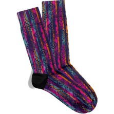 Eğlenceli Çorap Unisex Cool Geometrik Etnik Desen Baskılı Çorap