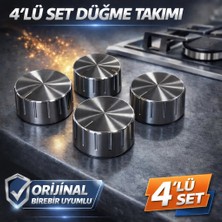 Özel Üretim Universal Franke, Miele, Teka Uyumlu Ankastre Ocak Fırın Düğmesi 4'lü Set
