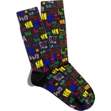 Eğlenceli Çorap Unisex  Ha Ha Ha Cx Baskılı Çorap