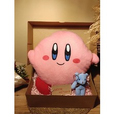 Paganca Kutulu Hediye Seti / Kirby Yastık 30CM ve Ayıcık Anahtarlık