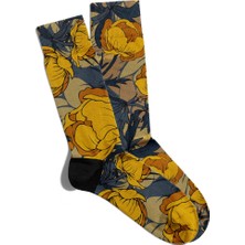 Eğlenceli Çorap Unisex  Summer Flower Cicek Baskılı Çorap