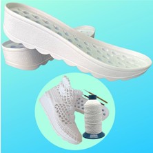 Feyza Design Örgü Ayakkabı Tabanı 66 Beyaz 36-40, Deri, Taban Desteği