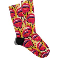 Eğlenceli Çorap Unisex  Wtf Popart Cx  Baskılı Çorap
