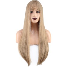 Esranın Dünyası Düz Perçemli Uzun Fiber Sentetik Peruk - Balköpüğü RSPRK34-ESRDNS