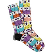 Eğlenceli Çorap Unisex  Renkli Animals Tx  Baskılı Çorap