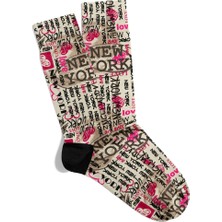 Eğlenceli Çorap  Unisex Ny City Cool Xdesen Baskılı Çorap